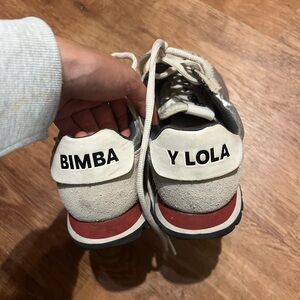 Bimba Y Lola White and Red Sneakers
